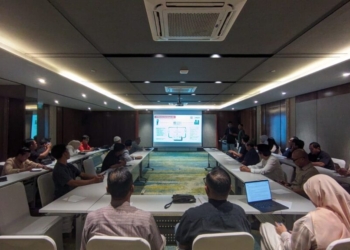 Kantor Otoritas Jasa Keuangan (OJK) Lampung mengenalkan Indonesia Anti-Scam Centre (IASC). Lampost.co/Umar Robbani