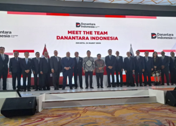 Jajaran pengurus Badan Pengelola Investasi (BPI) Daya Anagata Nusantara (Danantara) dalam Meet The Team Danantara Indonesia di Jakarta, Senin (24/03/2025). (ANT)