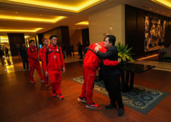 Erick Thohir Melepas Rombongan Timnas Indonesia ke Australia