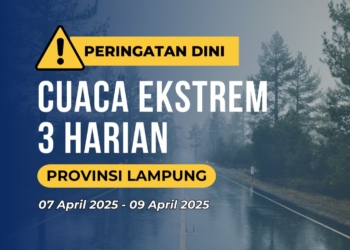 Badan Meteorologi Klimatologi dan Geofisika (BMKG) menyampaikan peringatan dini waspada potensi cuaca buruk tiga hari ini