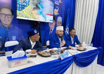 Ketua DPW PAN Lampung Terpilih, M. Hazizi saat memberikan paparan terkait target PAN Lampung. Dok.