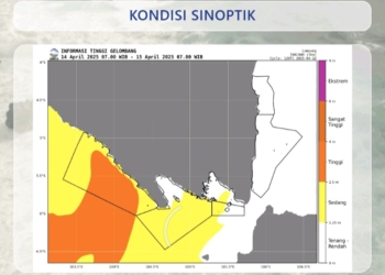 Badan Meteorologi Klimatologi dan Geofisika (BMKG) menyampaikan informasi dini waspada gelombang tinggi.