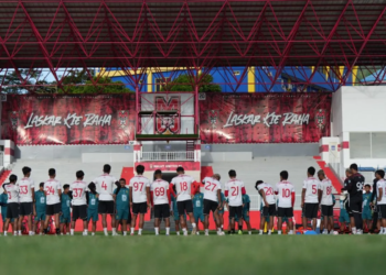 Suasana di Stadion Gelora Kie Raha (GKR) Ternate
