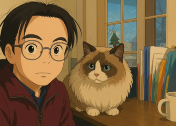 Tren Ghibli AI. Ilustrasi