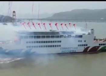 Kapal Dalom Lintas Berjaya milik Pemprov Lampung. (Dok. Dishub Lampung)