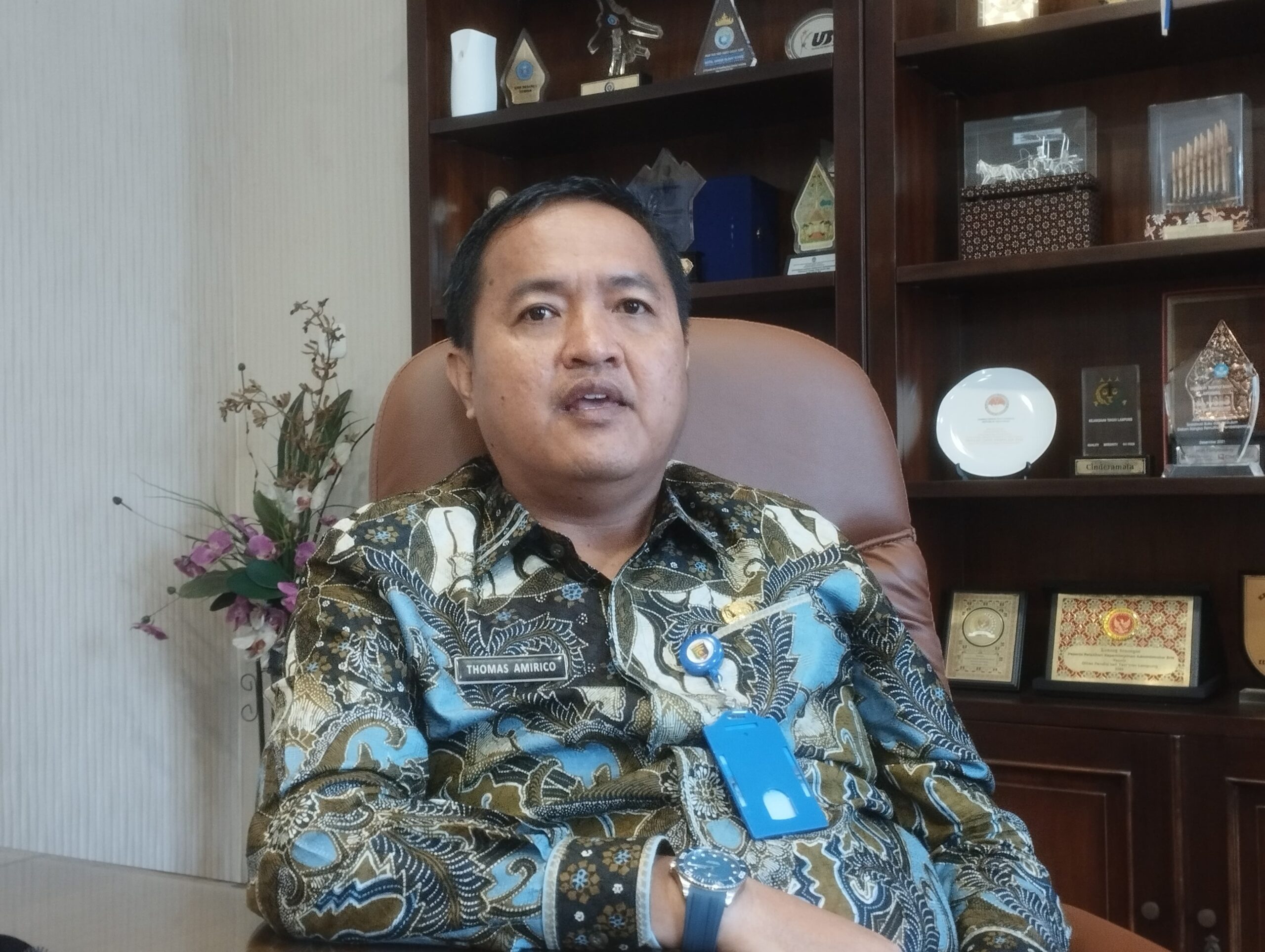 Kadisdikbud Lampung, Thomas Amirico. Dok