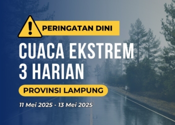 Badan Meteorologi Klimatologi dan Geofisika (BMKG) menyampaikan prakiraan cuaca tiga harian. Pada, Minggu-Selasa, 11-13 Mei 2025