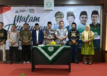 Pimpinan Wilayah Pemuda Muhammadiyah (PWPM) Provinsi Lampung menggelar malam tasyakuran memperingati Milad Pemuda Muhammadiyah ke 93 tahun dan Pelatihan Da’i Pemuda Penggerak Pembangunan di Gedung Dakwah, Bandar Lampung. Jumat, 9 Mei 2025. Dok