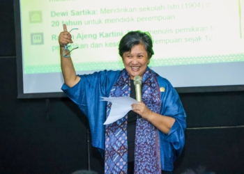 Wakil Ketua MPR RI Lestari Moerdijat, saat menjadi pembicara pada peringatan Hari Kebangkitan Nasional di Sekolah HighScope Indonesia, Jakarta, Selasa, 20 Mei 2025. Dok.