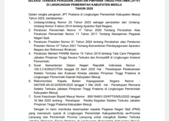 Pemkab Mesuji Buka Seleksi Terbuka Jabatan Pimpinan Tinggi Pratama 2025 