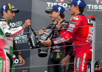 suasana podium GP Inggris