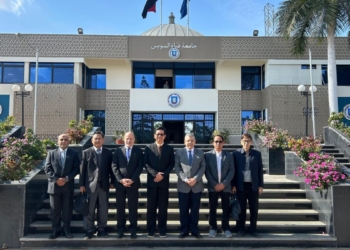 Rektor UIN RIL, Prof H Wan Jamaluddin beserta jajaran lakukan kunjungan ke Suez Canal University dalam rangka tindak lanjut MoU pada 12 November 2024 lalu. Dok UIN Raden Intan Lampung.