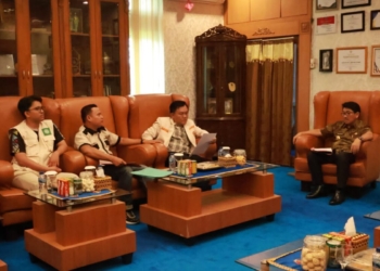 Pemkab Lampura terima audiensi Pemuda Muhammadiyah (PDPM) di ruangan kerja Bupati Lampung Utara, Kamis, 5 Juni 2025. Doc. Diskominfo Lampura.