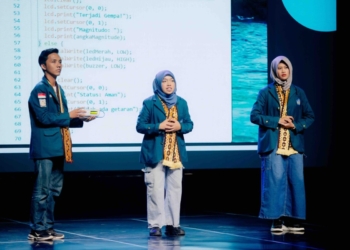 Mahasiswa Unila saat melakukan pemaparan gagasan dalam program Bakti BCA. Dok