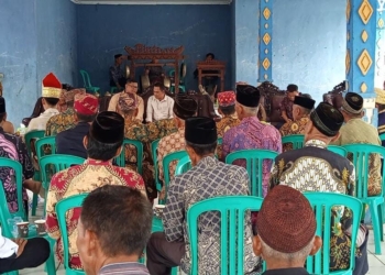 Tim BRWA pusat mengunjungi Desa Bumi Agung Marga, Kecamatan Abung Timur, Lampung Utara, guna mendorong terbentuknya Perda pengakuan masyarakat adat, Senin, 24 Juni 2025. (Foto: Lampost.co / Fajar Nofitra)