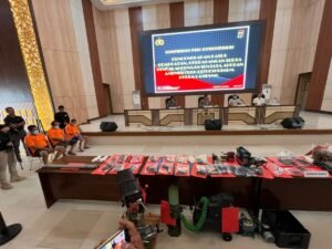 Polda Lampung Bongkar Home Industri dan Penjualan Amunisi Via Market Place