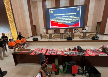 Polda Lampung Bongkar Home Industri dan Penjualan Amunisi Via Market Place