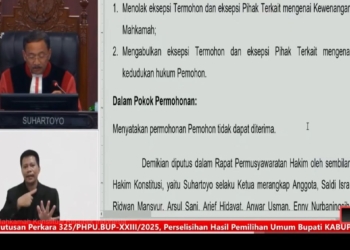 MK Tolak Gugatan Paslon Supriyanto Suriansyah di PSU Pilkada Pesawaram
