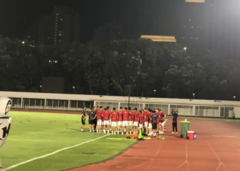 latihan perdana timnas di Jakarta