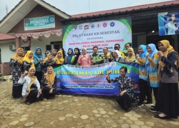 Kegiatan KB yang dipusatkan di Puskesmas Adi Luhur Kecamatan Panca Jaya Mesuji.