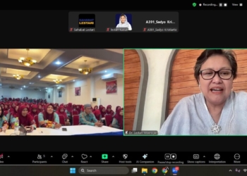 Wakil Ketua MPR RI Lestari Moerdijat dalam Sosialisasi Empat Pilar MPR RI di depan anggota Himpunan Pendidik dan Tenaga Kependidikan Anak Usia Dini Indonesia (Himpaudi) Kabupaten Kudus, Jawa Tengah, Kamis (12/6).