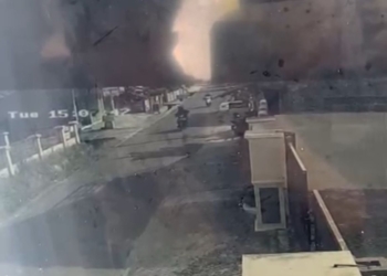 Layar tangkap rekaman cctv, saat pelaku melarikan diri