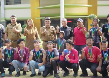 Wali Kota Metro, Bambang Iman Santoso usai menyambut para atlet tinju usai berjuang di ajang Bhayangkara Class 2025. (Foto: Lampost.co/Bambang Pamungkas)