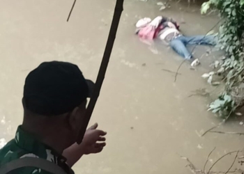 Jenazah tertemukan pada Sungai Desa Banjar Negeri, Kecamatan Natar, Kabupaten Lampung Selatan, Kamis 31 Juli 2025. Dok