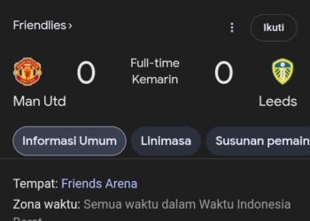 MU Bermain Imbang 0-0 dengan Leeds United di Laga Persahabatan