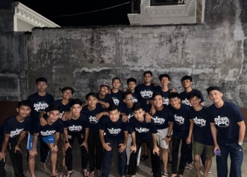 Klub Intan Futsal Metro yang hendak bertolak mengikuti ajang nasional di Medan, Sumatera Utara. Lampost.co/Bambang Pamungkas