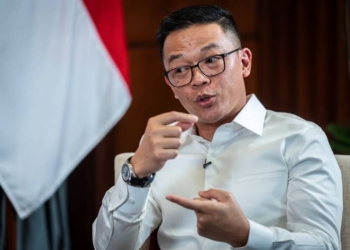 Sekretaris Jenderal (Sekjen) Partai Gerindra Sugiono(ANTARA FOTO/Bayu Pratama S)