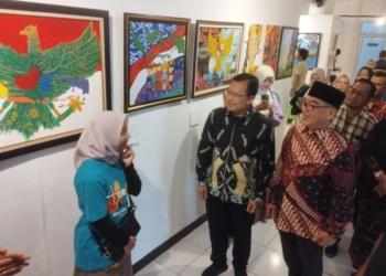 acara Harmorni Rupa dan Warna di Kantor Dewan Kesenian Lampung, Sabtu, 30 Agustus 2025.