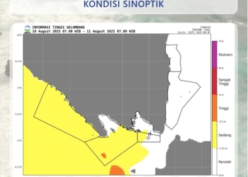 Badan Meteorologi Klimatologi dan Geofisika (BMKG) Stasiun Meteorologi Kelas IV Maritim Panjang menyampaikan kondisi perairan Lampung. Dok BMKG