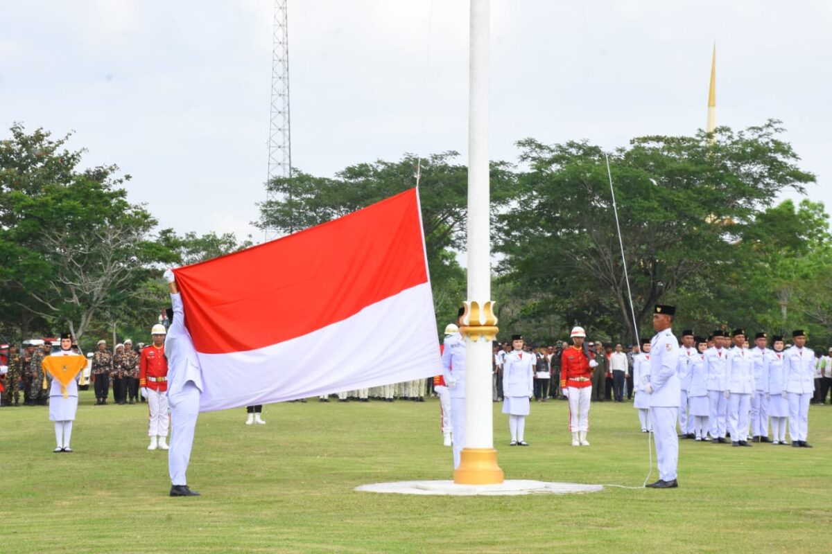 Upacara Penurunan Bendera HUT ke-80 RI di Tubaba Berlangsung Khidmat