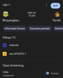 Bhayangkara Lampung FC vs Persik, Main Sore Ini, Live di Indosiar