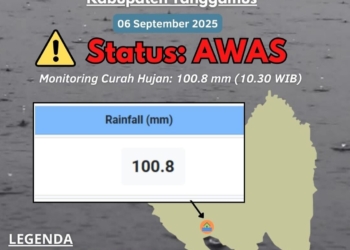 Badan Meteorologi Klimatologi dan Geofisika (BMKG) menyampaikan peringatan dini cuaca buruk Kabupaten Tanggamus. Dok BMKG