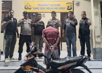 Aksi pencurian sepeda motor di Pekon Tanjung Kemala, Kecamatan Pugung, berhasil digagalkan aparat Polsek Pugung dibantu warga, Minggu, 7 September 2025, dini hari. Dok Polres