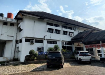 Kantor Dewan Perwakilan Rakyat Daerah (DPRD) Kabupaten Lampung Utara, Senin, 15 September 2025. (Lampost.co/Fajar Nofitra)
