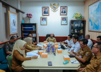 Rapat pembahasan pengawasan gabah di Pemprov Lampung, Senin, 15 September 2025. Lampost.co/Silvia Agustina