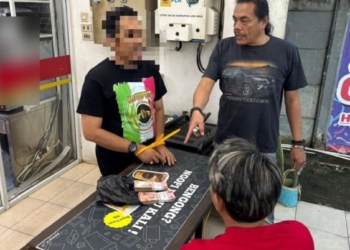 Subdit III Ditreskrimum Polda Lampung mengamankan dua orang oknum dari salah satu Lembaga Swadaya Masyarakat (LSM) yakni Wahyudi Hasyim (Ketua LSM) dan Fadli (anggota). Dok Polda