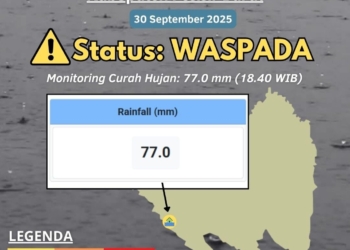 Badan Meteorologi Klimatologi dan Geofisika (BMKG) menyampaikan peringatan dini waspada banjir Kabupaten Pesisir Barat. Dok BMKG