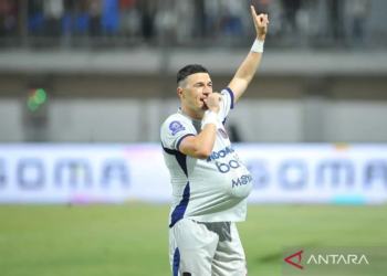 Pemain Persita Tangerang Andrejic Aleksa