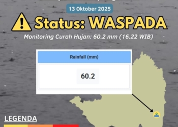 Badan Meteorologi Klimatologi dan Geofisika (BMKG) menyampaikan peringatan waspada banjir Lampung Timur. Dok BMKG