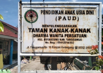 Kantor Pendidikan Usia Dini di Kotaagung, Tanggamus. (Foto: Lampost.co. / Rusdi Senafal)