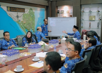 Pemerintah Provinsi (Pemprov) Lampung mengevaluasi implementasi sejumlah program nasional di daerah. Dok Diskominfo