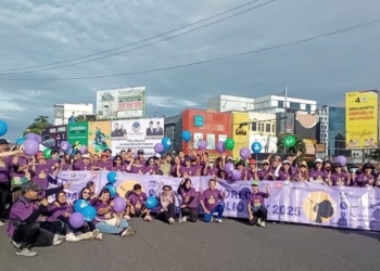 Rotary Lampung yang tergabung dalam Distrik 3410 (D3410) turut serta memperingati World End Polio Now (WPEN) 2025. Event tersebut dengan menggelar kegiatan Fun Run di Bundaran Tugu Adipura, Minggu, 26 Oktober 2025. Dok Rotary Lampung