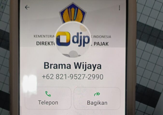 Nomor penipuan mengatasnamakan petugas pajak. Ilustrasi