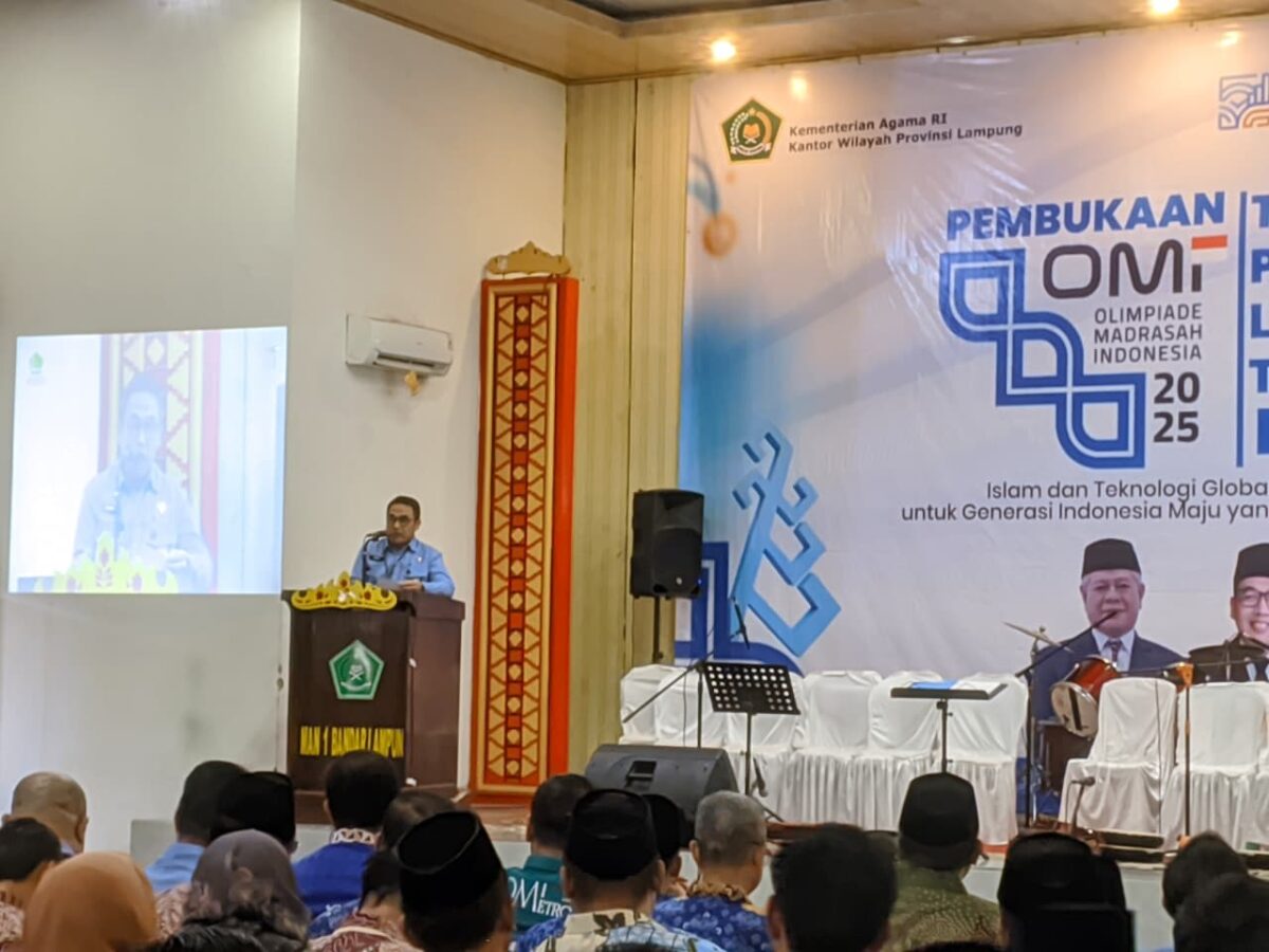 pembukaan OMI Tingkat Provinsi Lampung di Aula MAN 1 Bandar Lampung.