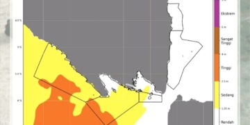 Badan Meteorologi Klimatologi dan Geofisika (BMKG) Stasiun Meteorologi Kelas IV Maritim Panjang mengeluarkan peringatan dini potensi gelombang tinggi, Kamis - Jumat, 30 - 31 Oktober 2025. Dok BMKG