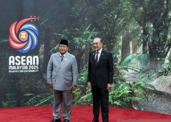 Presiden Indonesia Prabowo Subianto pada KTT ASEAN ke-47 dan KTT Terkait di Kuala Lumpur Convention Center (KLCC) hari ini.(
